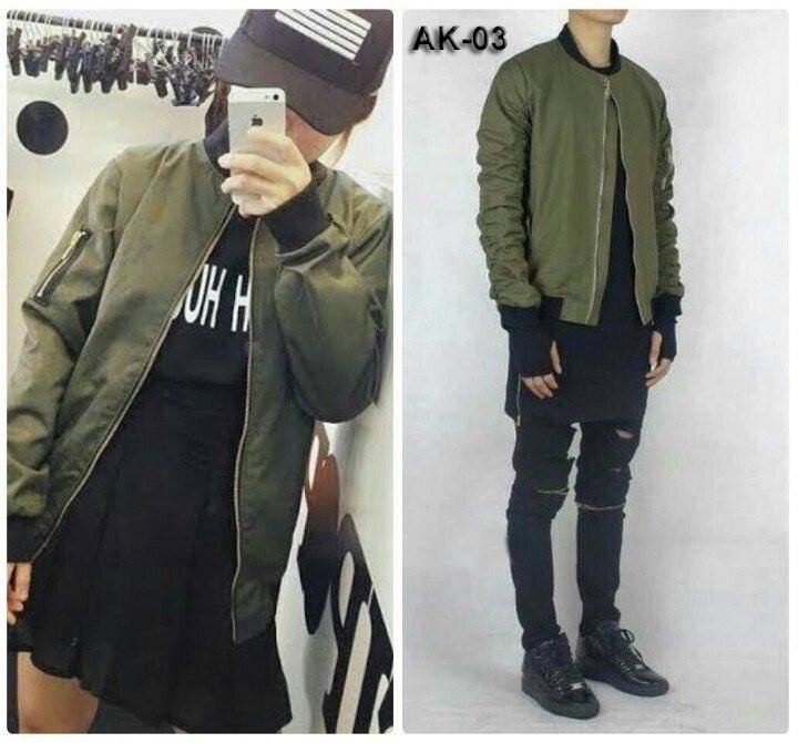 ÁO KHOÁC KAKI BOMBER TRƠN